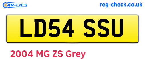 LD54SSU are the vehicle registration plates.