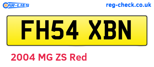 FH54XBN are the vehicle registration plates.