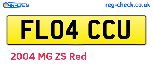 FL04CCU are the vehicle registration plates.