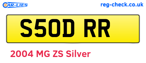 S50DRR are the vehicle registration plates.