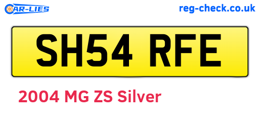 SH54RFE are the vehicle registration plates.