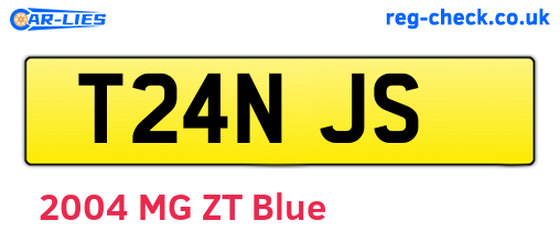 T24NJS are the vehicle registration plates.