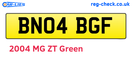 BN04BGF are the vehicle registration plates.