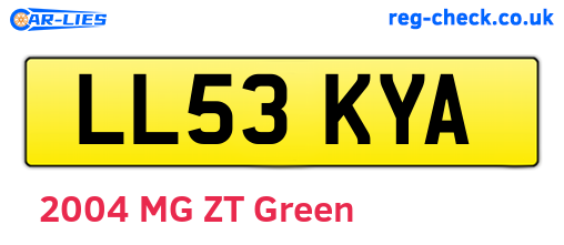 LL53KYA are the vehicle registration plates.