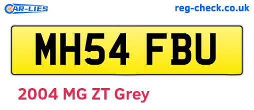 MH54FBU are the vehicle registration plates.
