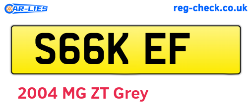 S66KEF are the vehicle registration plates.