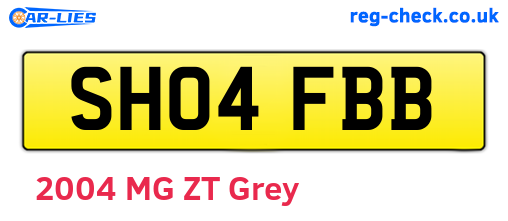SH04FBB are the vehicle registration plates.