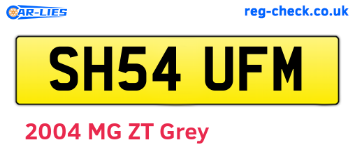 SH54UFM are the vehicle registration plates.