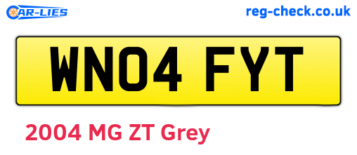 WN04FYT are the vehicle registration plates.
