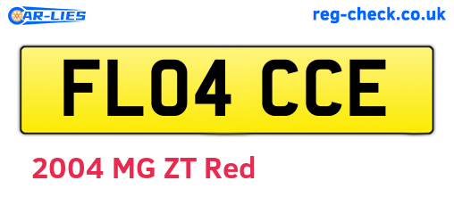 FL04CCE are the vehicle registration plates.