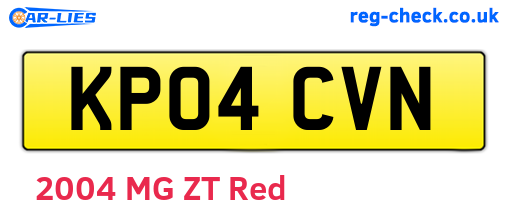 KP04CVN are the vehicle registration plates.