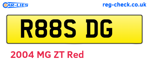 R88SDG are the vehicle registration plates.