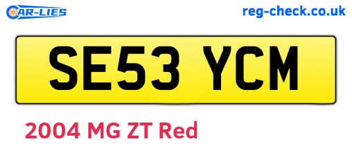 SE53YCM are the vehicle registration plates.