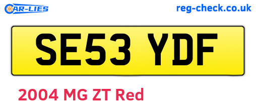 SE53YDF are the vehicle registration plates.