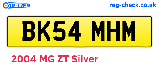 BK54MHM are the vehicle registration plates.