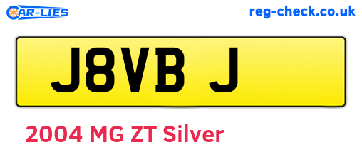 J8VBJ are the vehicle registration plates.