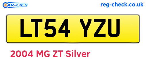 LT54YZU are the vehicle registration plates.