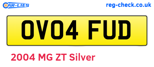 OV04FUD are the vehicle registration plates.