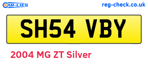 SH54VBY are the vehicle registration plates.