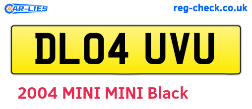 DL04UVU are the vehicle registration plates.
