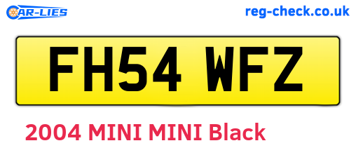 FH54WFZ are the vehicle registration plates.
