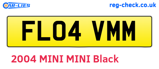 FL04VMM are the vehicle registration plates.