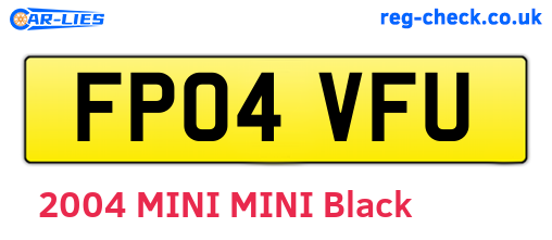FP04VFU are the vehicle registration plates.