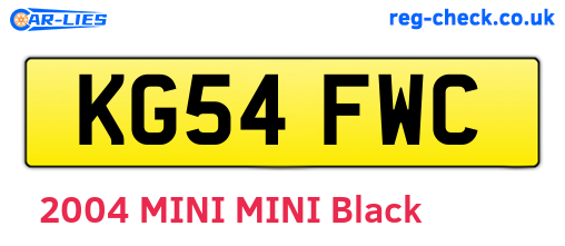 KG54FWC are the vehicle registration plates.