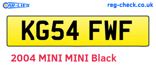 KG54FWF are the vehicle registration plates.