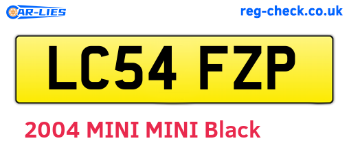 LC54FZP are the vehicle registration plates.