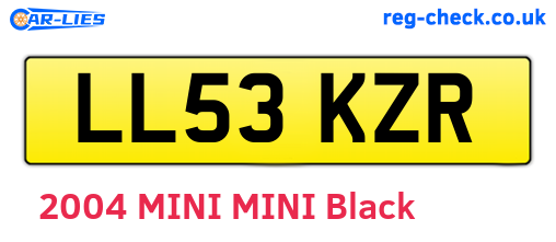 LL53KZR are the vehicle registration plates.