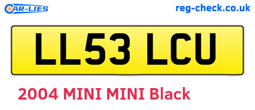 LL53LCU are the vehicle registration plates.