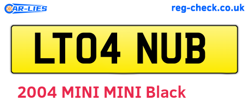 LT04NUB are the vehicle registration plates.