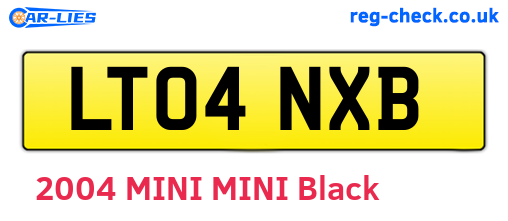 LT04NXB are the vehicle registration plates.