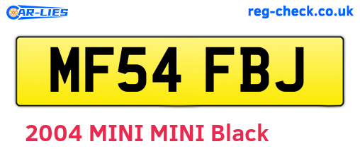 MF54FBJ are the vehicle registration plates.