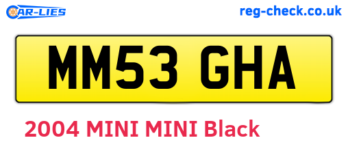 MM53GHA are the vehicle registration plates.