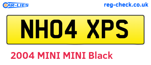 NH04XPS are the vehicle registration plates.