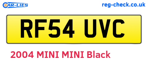 RF54UVC are the vehicle registration plates.