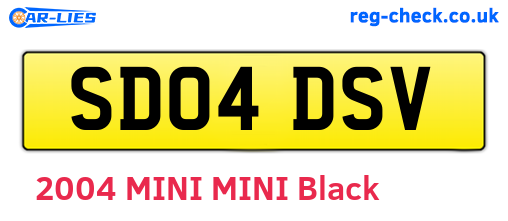SD04DSV are the vehicle registration plates.