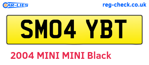 SM04YBT are the vehicle registration plates.