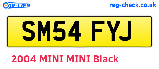 SM54FYJ are the vehicle registration plates.