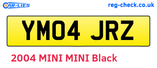 YM04JRZ are the vehicle registration plates.