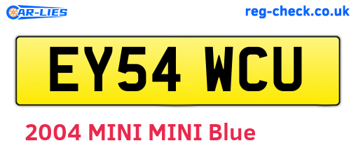 EY54WCU are the vehicle registration plates.