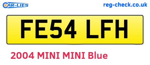 FE54LFH are the vehicle registration plates.