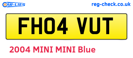 FH04VUT are the vehicle registration plates.