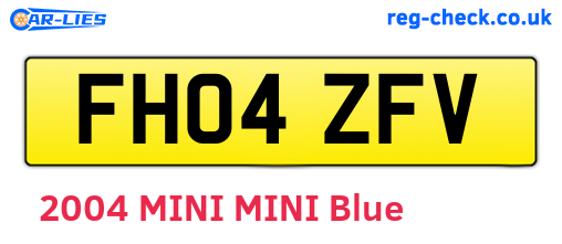 FH04ZFV are the vehicle registration plates.