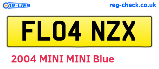 FL04NZX are the vehicle registration plates.