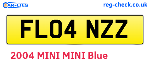 FL04NZZ are the vehicle registration plates.