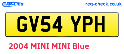 GV54YPH are the vehicle registration plates.