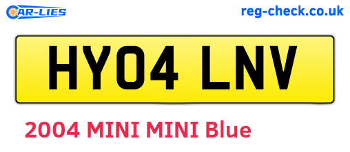 HY04LNV are the vehicle registration plates.